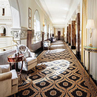 Non-Slip Handmade Silk Carpet for 5 Star Hotel Corridors and Commercial Rooms Custom