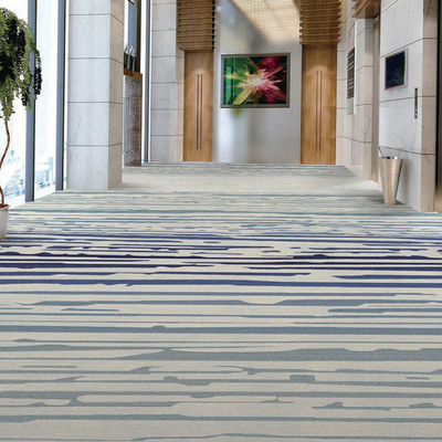 Abstract Printed Pattern Custom Model Hotel Room Hallway Anti-Slip Machine Made Carpet