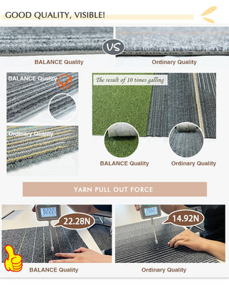 2024 50x50 Square PVC and Asphalt Back Commercial PP Nylon Office Floor Carpet Tiles