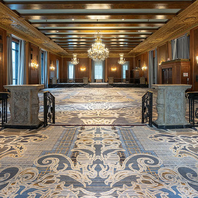 Design Abstract Pattern Fireproof Wool PP Material Hotel Carpet for Modern Living Room