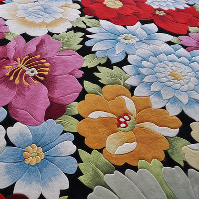 Living Room Handmade Rugs Home Carpets with Custom Design Floral Pattern