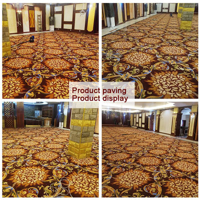 Custom Luxury Wool Nylon Axminster Casino Carpet Machine Made Loop Pile Washable Office