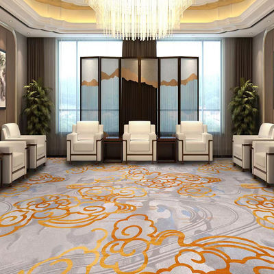 Fireproof Banquet Room Hotel Carpet with Medium Pile Height and 3D Printed Design
