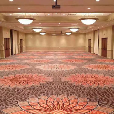 Abstract Pattern Axminster Casino Purple Gold Carpet Made of 80% Wool and 20% Nylon