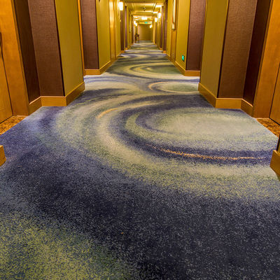 Banquet Hall Flooring Carpet in Modern Grey Wool and Nylon for Hotel Room Corridors