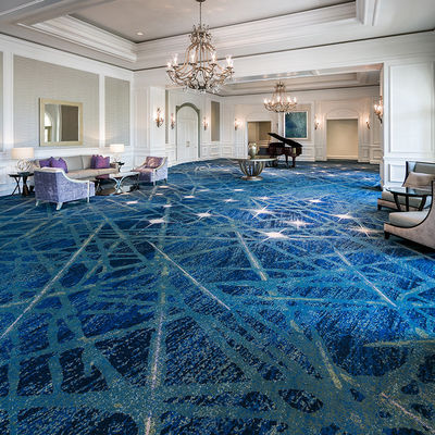 Banquet Hall Flooring Carpet in Modern Grey Wool and Nylon for Hotel Room Corridors