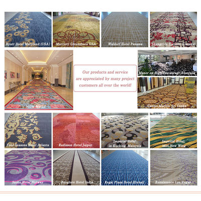 Banquet Hall Flooring Carpet in Modern Grey Wool and Nylon for Hotel Room Corridors