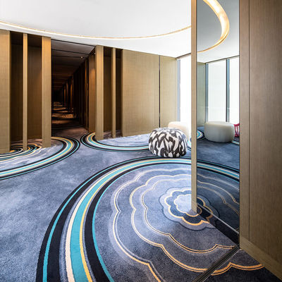 Customized Printed Carpet for Hotel Decoration Floral Design Nylon Material
