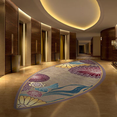 Hotel Home Office Hallway Prayer Anti-Slip Nylon Printed Carpet with Loop Pile Design