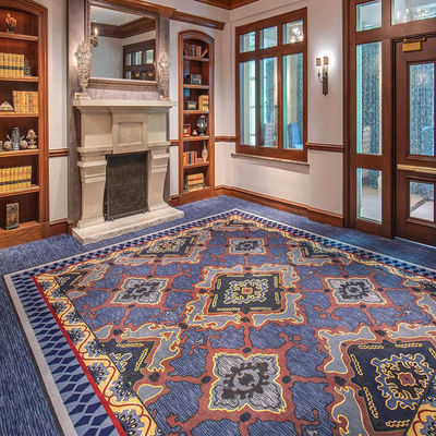 Custom Pattern Handtufted Wool Silk Carpet for Indoor in Living Room Bedroom Hallway