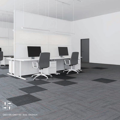Commercial Office Hotel Flooring Washable Modern Geometric Nylon PE Backed Carpet Tiles