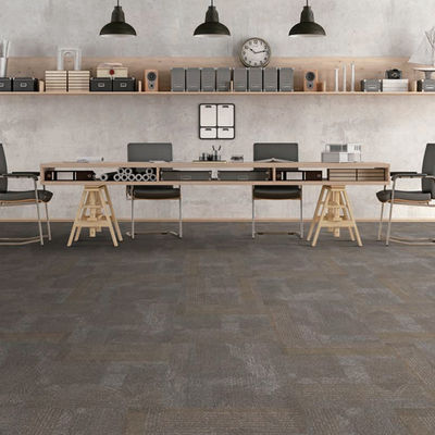 Commercial Office Hotel Flooring Washable Modern Geometric Nylon PE Backed Carpet Tiles