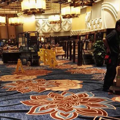 Customized Color Luxury Wool Wall To Wall Axminster Carpet for 5 Star Alfombras Hotel