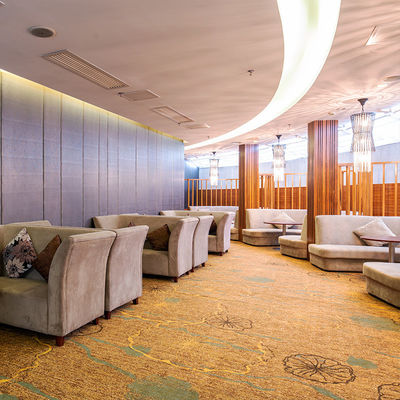 80% Wool and 20% Nylon Modern Fireproof Printed Wall-to-Wall Carpet for Hotel Room