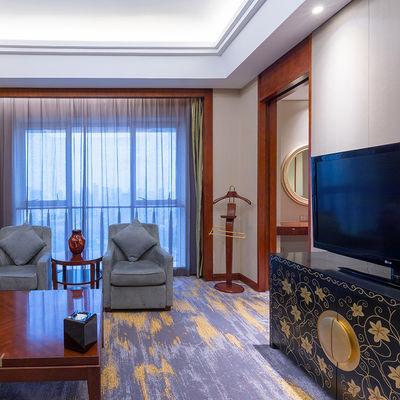 80% Wool and 20% Nylon Modern Fireproof Printed Wall-to-Wall Carpet for Hotel Room