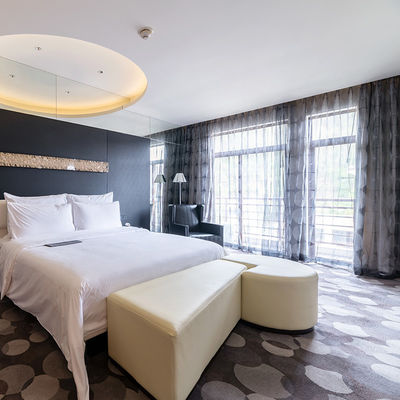 80% Wool and 20% Nylon Modern Fireproof Printed Wall-to-Wall Carpet for Hotel Room