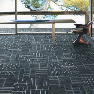 Washable 50x50cm PP Conference Room Commercial Carpet Tile with Pile Weight 520g/sqm