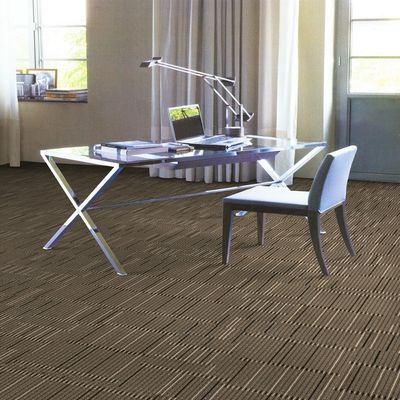 Washable 50x50cm PP Conference Room Commercial Carpet Tile with Pile Weight 520g/sqm