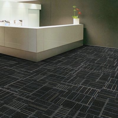 Washable 50x50cm PP Conference Room Commercial Carpet Tile with Pile Weight 520g/sqm