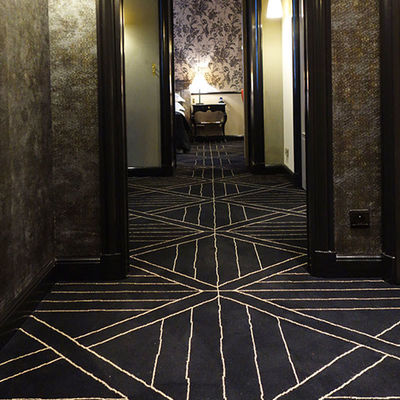 5 Star Hotel Carpet for Home Roll Fancy Gold Blue Printed Fireproof Banquet Room Wedding Hall Theatre