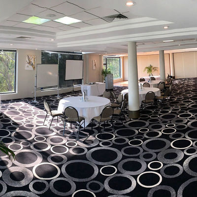 5 Star Hotel Carpet for Home Roll Fancy Gold Blue Printed Fireproof Banquet Room Wedding Hall Theatre