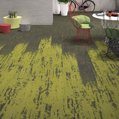 Square PVC Backing Soundproof Office Commercial Carpet Tiles 25x100cm for Camping