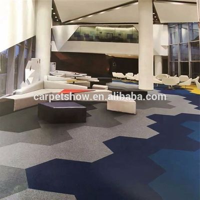Machine Tufted Hexagon DIY Color Commercial Carpet Tile for Office Floor Improvement