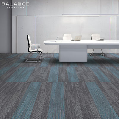 Striped MACHINE MADE Stock 100% Nylon Pvc Backing Conference Acoustic 50x50 Carpet Tiles
