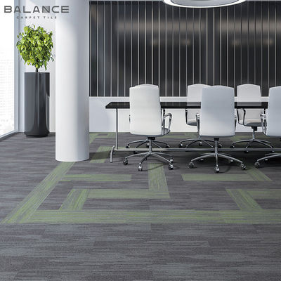 Striped MACHINE MADE Stock 100% Nylon Pvc Backing Conference Acoustic 50x50 Carpet Tiles