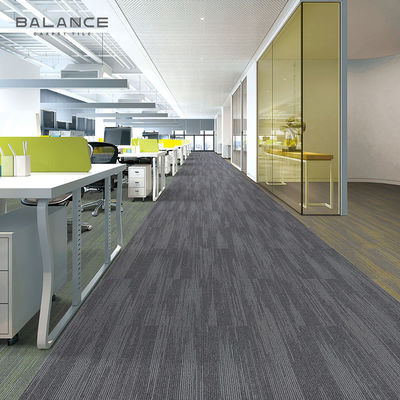 Striped MACHINE MADE Stock 100% Nylon Pvc Backing Conference Acoustic 50x50 Carpet Tiles