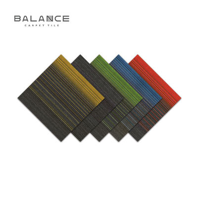50x50 Plaid Pattern Bitumen/PVC Backing Soundproof Washable Square Office Room Carpet Tiles