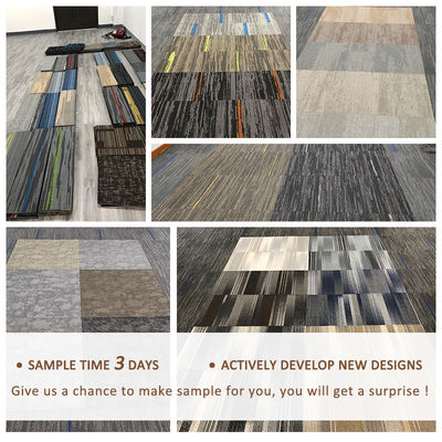 Custom Plain Loop Pile PVC Modular Carpet for Modern Patterns in Commercial Spaces