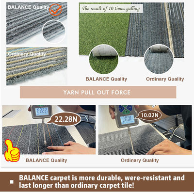 Custom Plain Loop Pile PVC Modular Carpet for Modern Patterns in Commercial Spaces