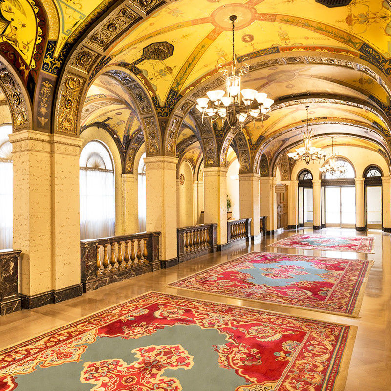 Non-Slip Handmade Silk Carpet for 5 Star Hotel Corridors and Commercial Rooms Custom