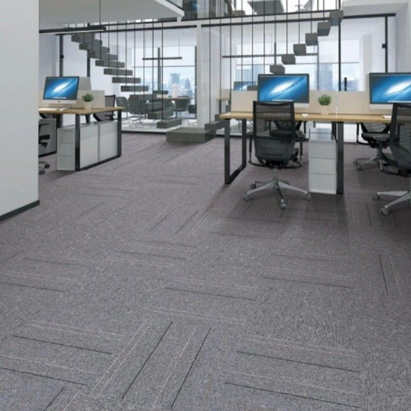 Anti-slip PVC Backing Abstract Pattern Office Carpet Tiles 50x50 for Conference Room