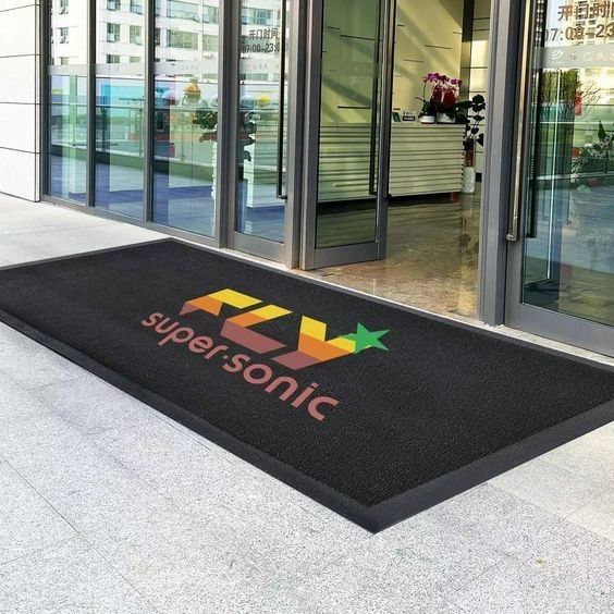 Custom Medium Thickness 3D Printed Carpet Standing Floor Grip Mat for Office Business Rugs