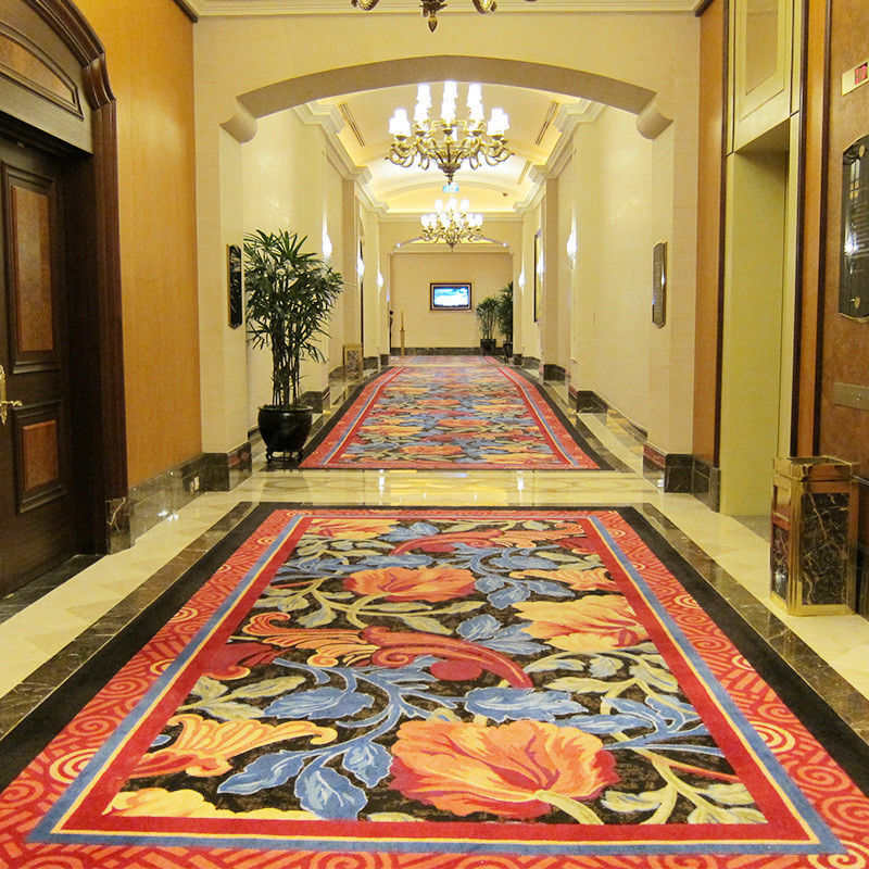 Design Abstract Pattern Fireproof Wool PP Material Hotel Carpet for Modern Living Room