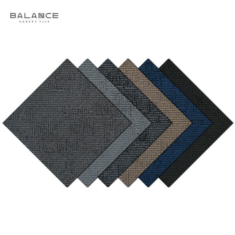 Mulit Level Loop Pile 50x50cm or Plank Commercial Carpet Tile 100% SD Nylon Modular