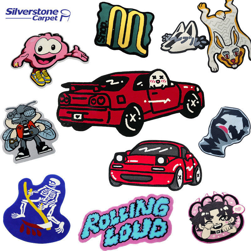 5.5lb Pile Weight Custom Logo Mats for Modern Living Room Carpets and Nylon Pile