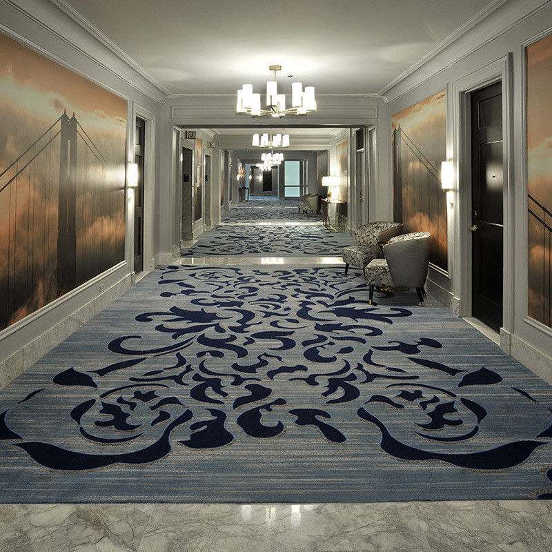 Customized Hotel Carpet Wall to Wall Broadloom Design for Fireproof Corridor Flooring