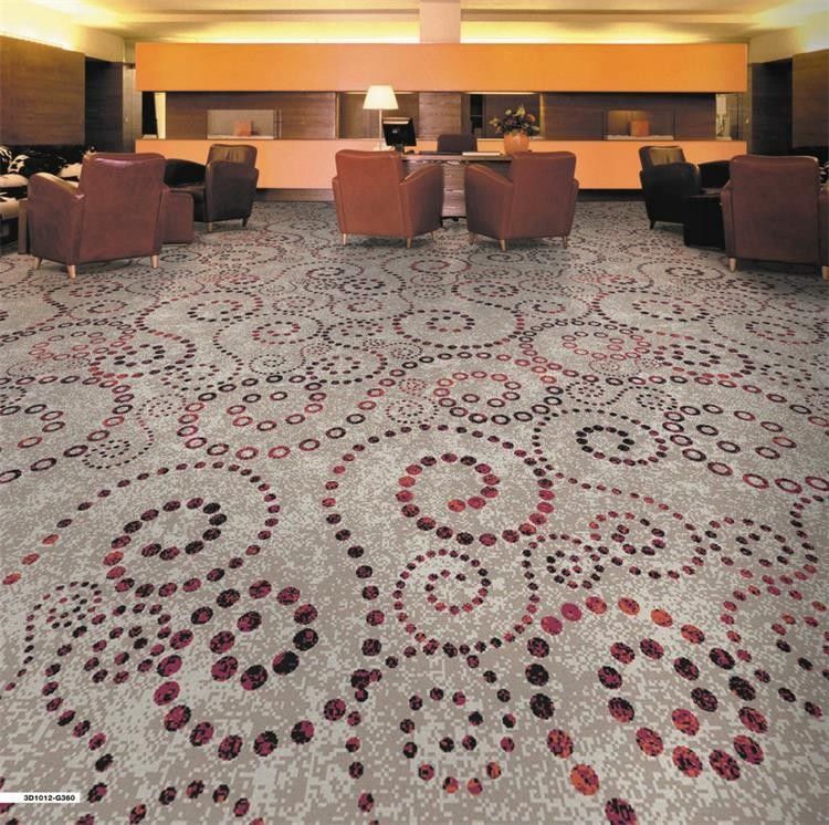 7-15mm Pile Height Axminster Carpet Roll for 5 Star Hotel Ballroom 80%wool 20% Nylon