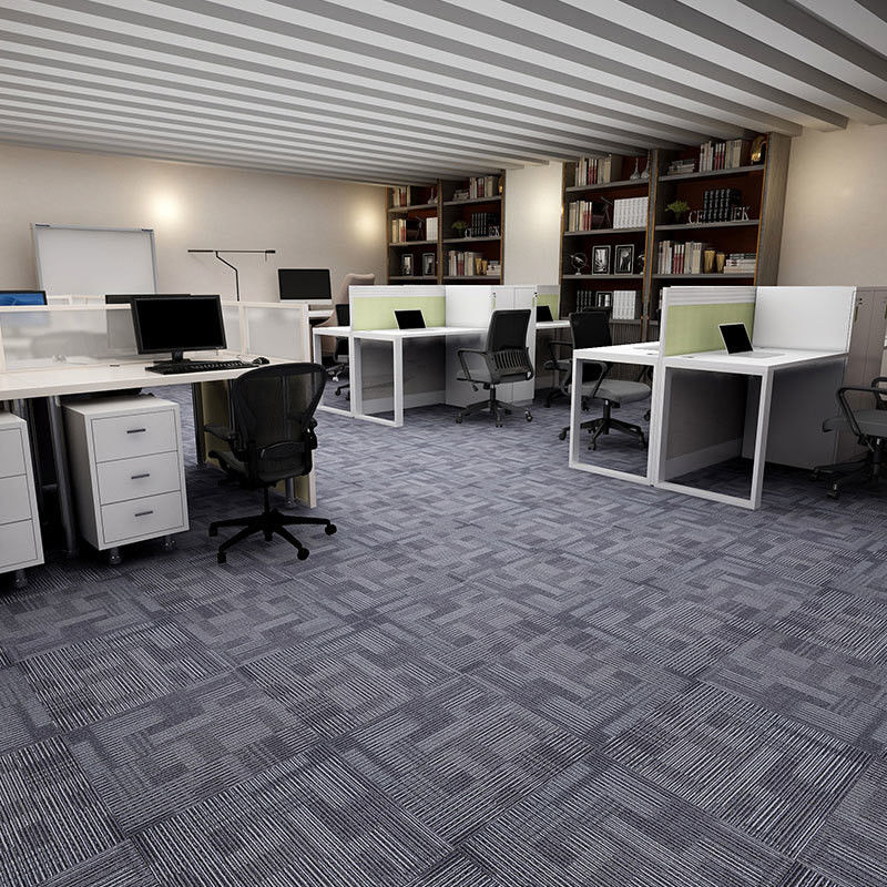 Commercial Office Flooring 50*50cm Carpets with Pvc Backing and 528g/sqm Pile Weight