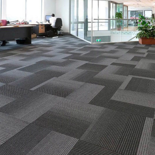6 Colors Machine Tufted Loop Pile Nylon Soundproof Carpet Tile with Abstract Pattern